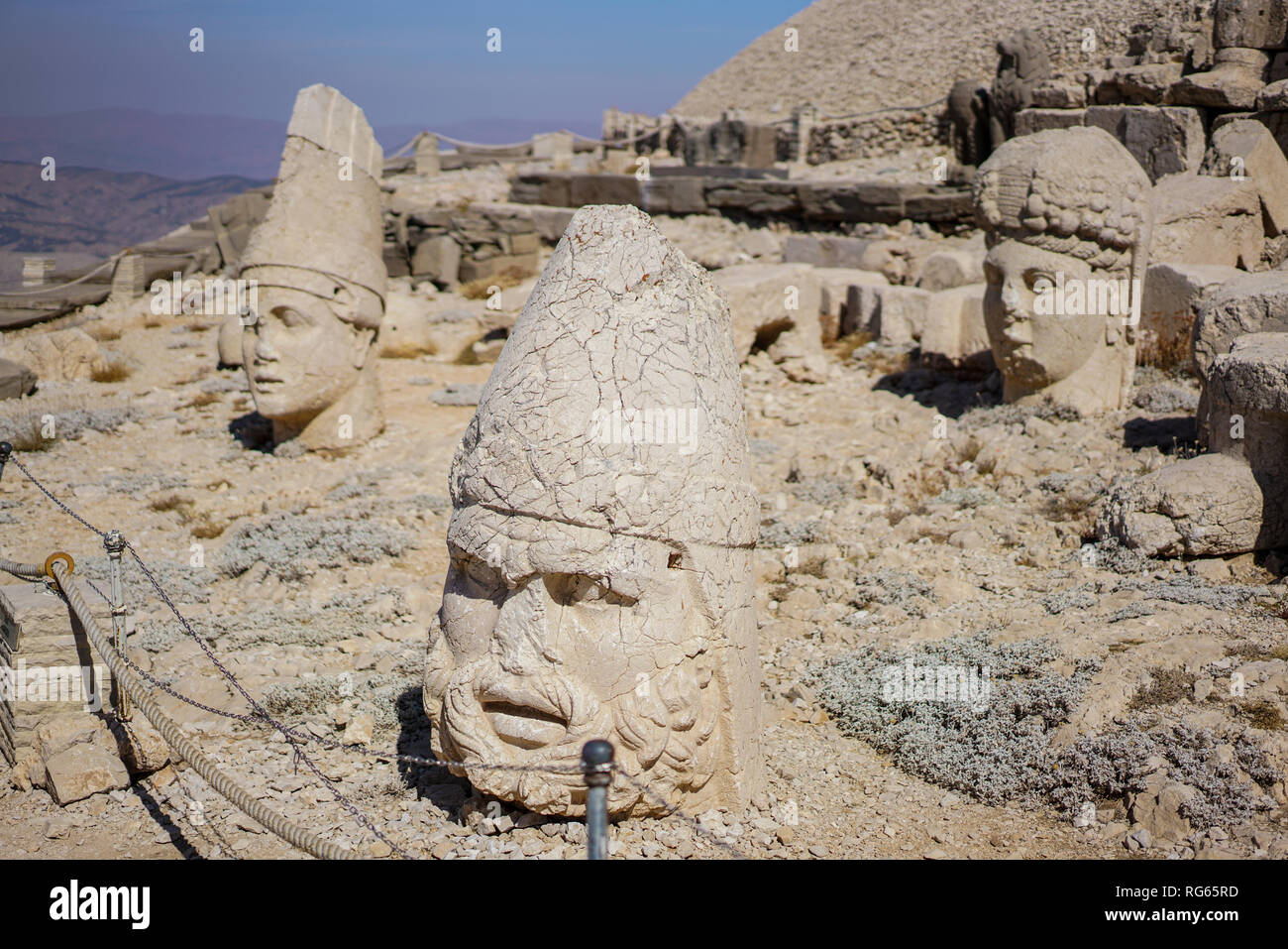 Statues du Mont Nemrut, Adiyaman, Turquie Banque D'Images