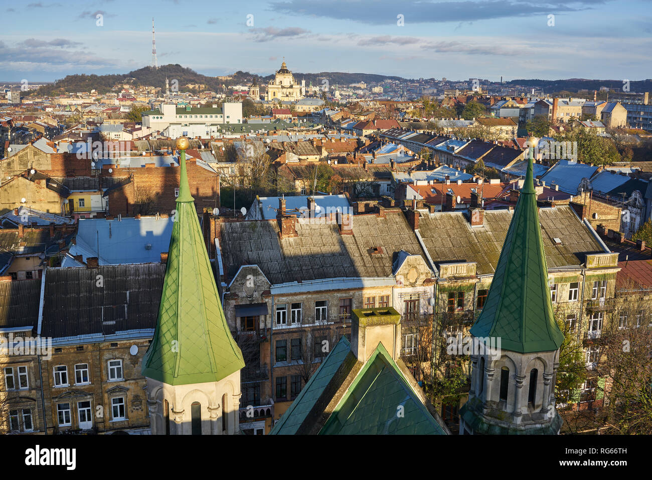 Vue aérienne de Lviv, Ukraine Banque D'Images