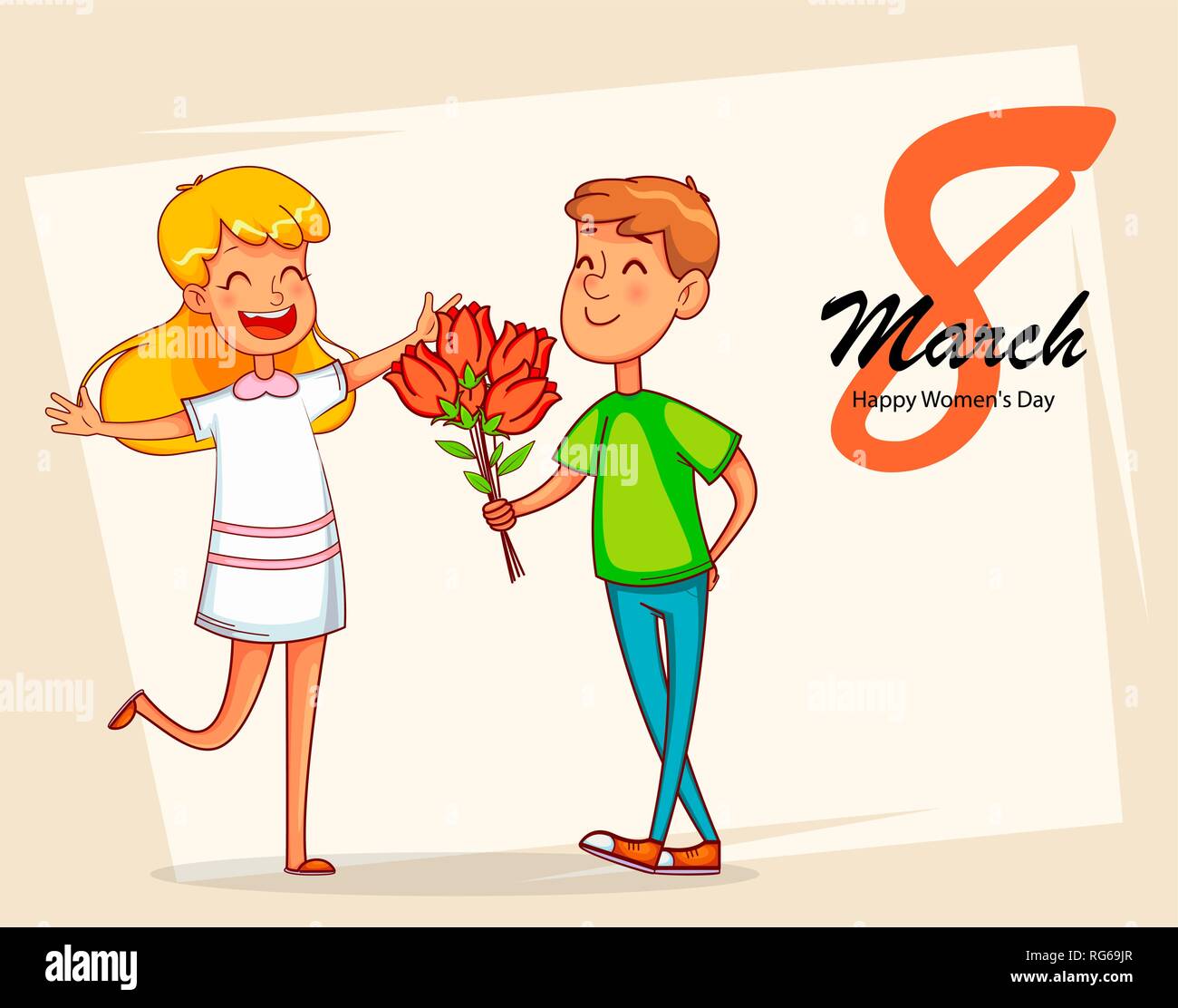 Bonne Journee Internationale De La Femme Carte De Vœux Garcon Donne Un Bouquet De Tulipes A Sa Petite Amie Personnages De Dessins Animes Vector Illustration Image Vectorielle Stock Alamy Bonne Journee Internationale De La Femme Carte De Vœux Garcon Donne Un Bouquet De Tulipes A Sa Petite Amie Personnages De Dessins Animes Vector Illustration Image Vectorielle Stock Alamy