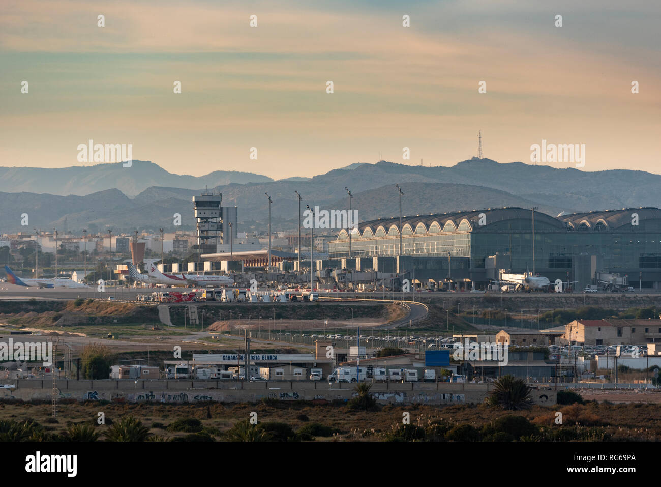 L'Aéroport International de Alicante/Elche, Alicante, Costa Blanca, Espagne, Europe Banque D'Images