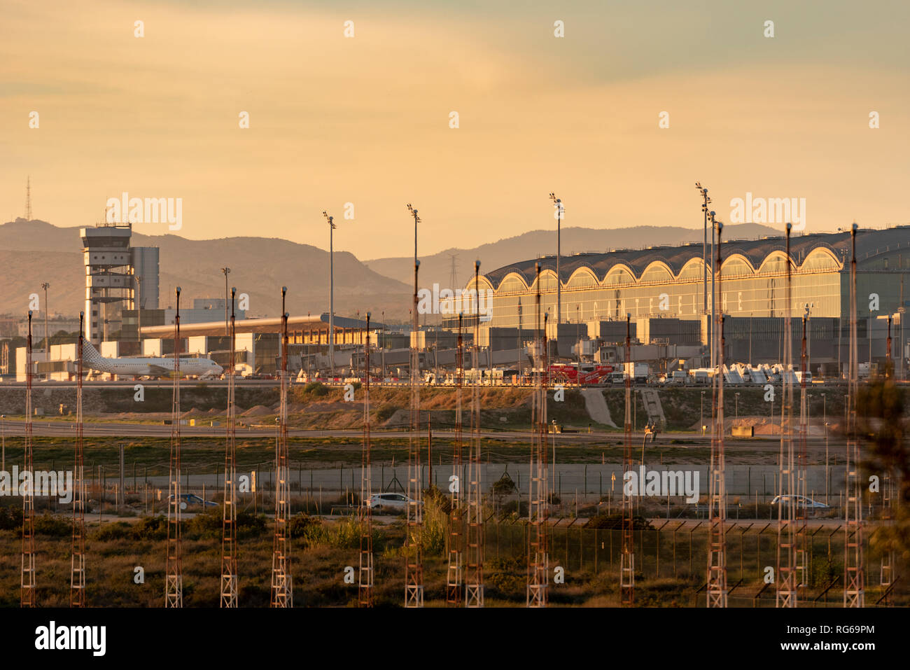 L'Aéroport International de Alicante/Elche, Alicante, Costa Blanca, Espagne, Europe Banque D'Images