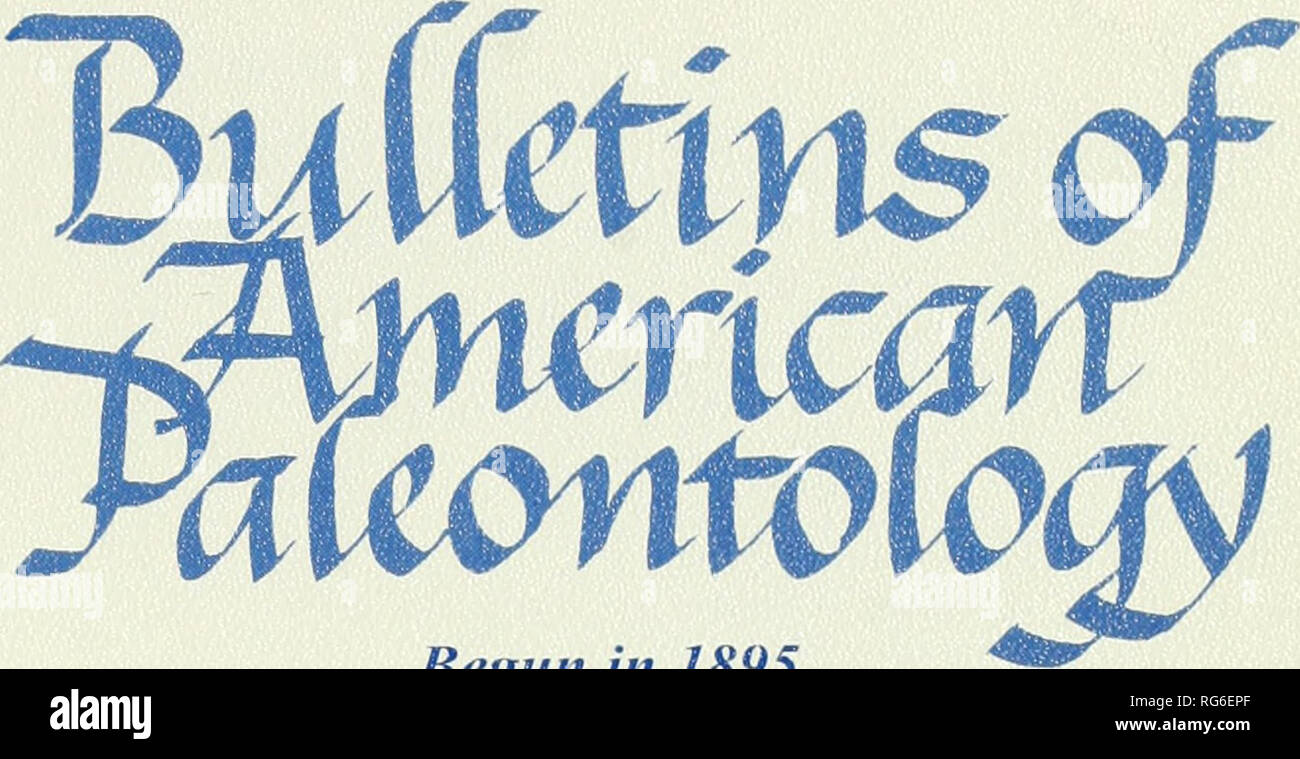 . Bulletins de la paléontologie américain. . Commencé en 1895 NOMBRE 364 mise en juillet le plus vieux crinoïdes (début de l'Ordovicien, Utah) et un nouveau système d'homologie de la plaque des crinoïdes par Thomas E. Guensburg et James Saupoudrer Institution de recherche paléontologique 1259 Trumansburg Road Ithaca, New York. 14850 U.S.A.. Veuillez noter que ces images sont extraites de la page numérisée des images qui peuvent avoir été retouchées numériquement pour plus de lisibilité - coloration et l'aspect de ces illustrations ne peut pas parfaitement ressembler à l'œuvre originale.. Institution de recherche paléontologique (Ithaca, N. Y. ) ; l'université de Columbia. Je Banque D'Images