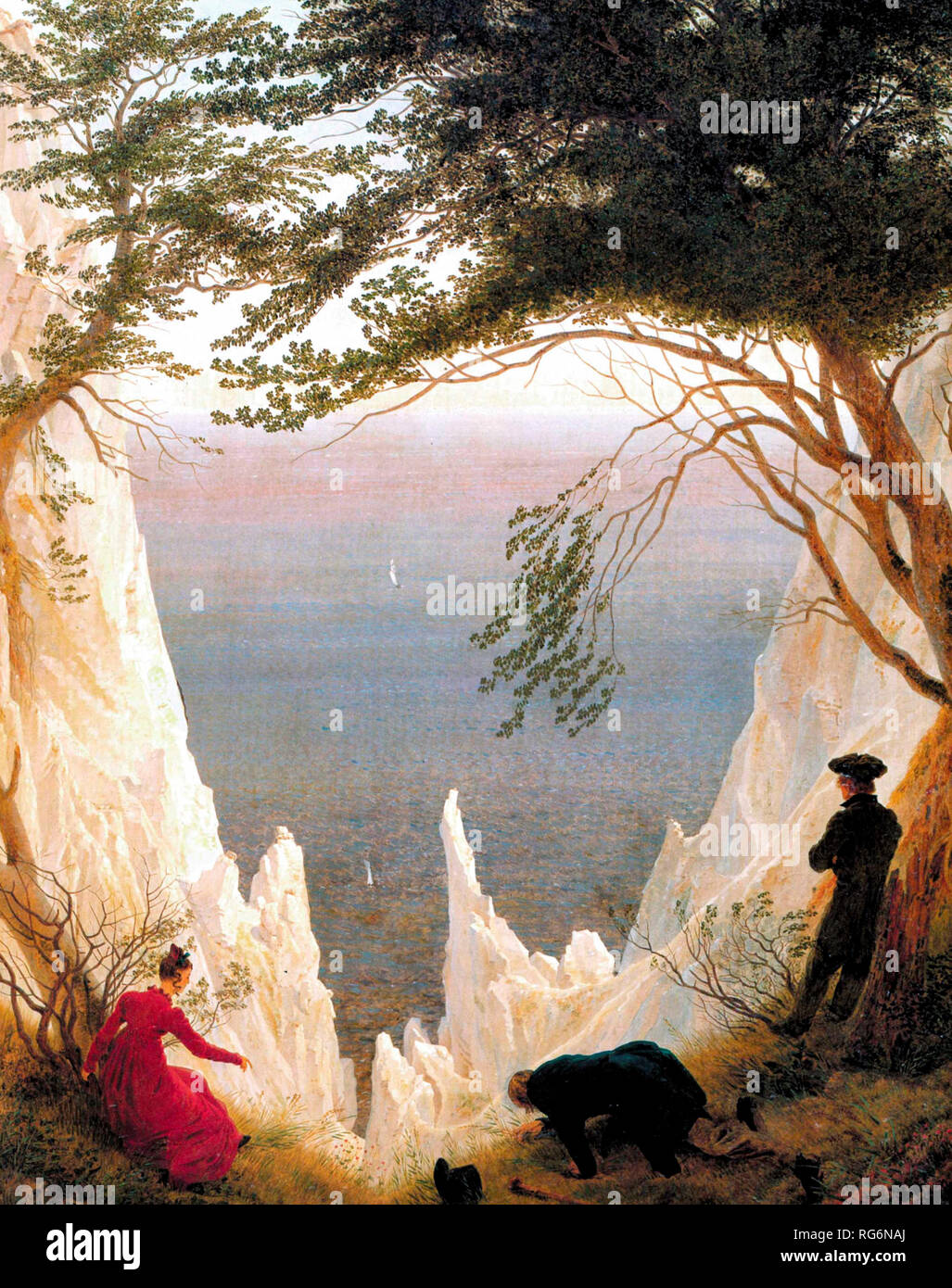 Falaises de craie à Rügen - Caspar David Friedrich, circa 1818 Banque D'Images