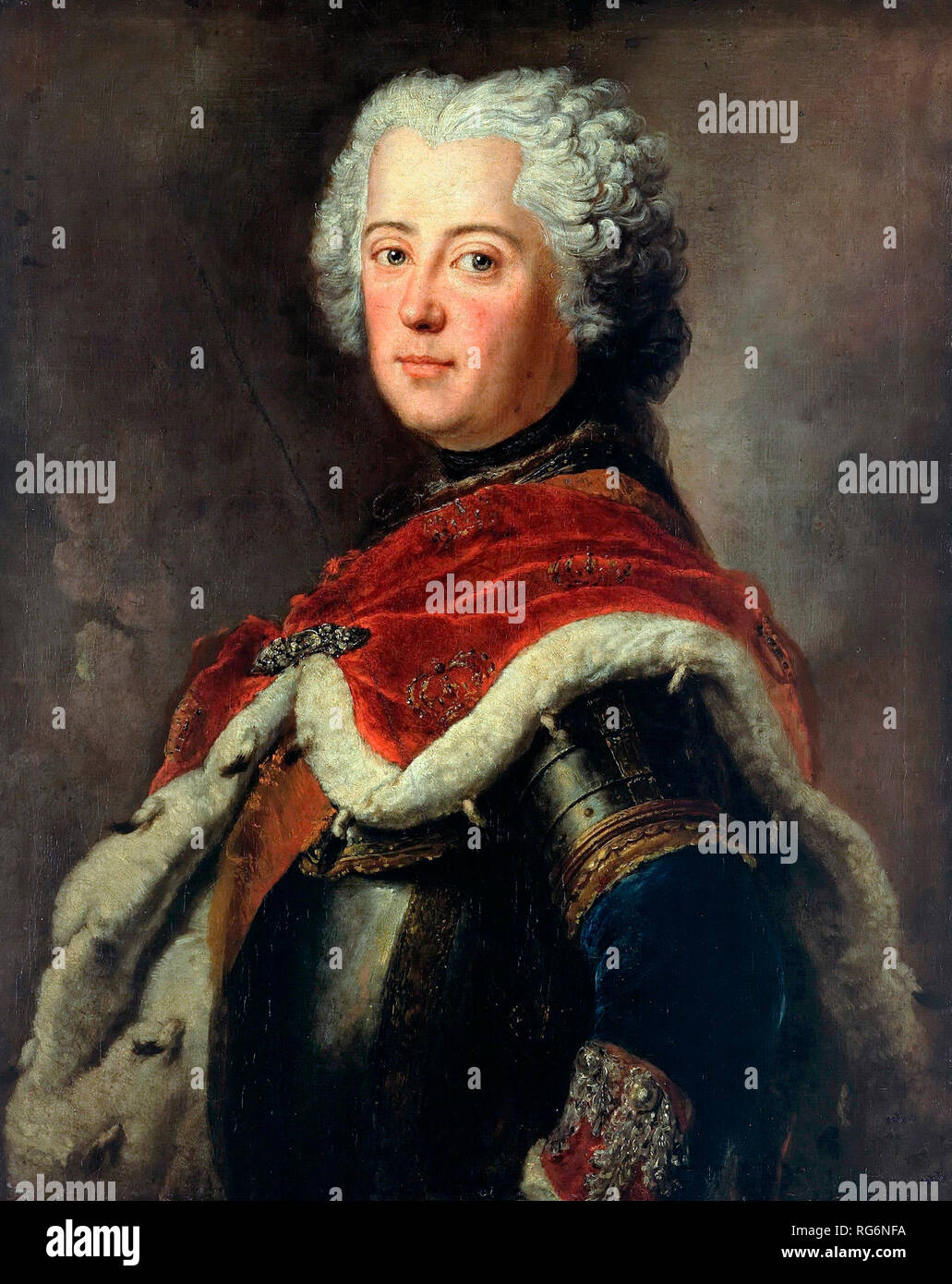 Frederick le grand comme le Prince - Antoine Pesne, vers 1740 Banque D'Images