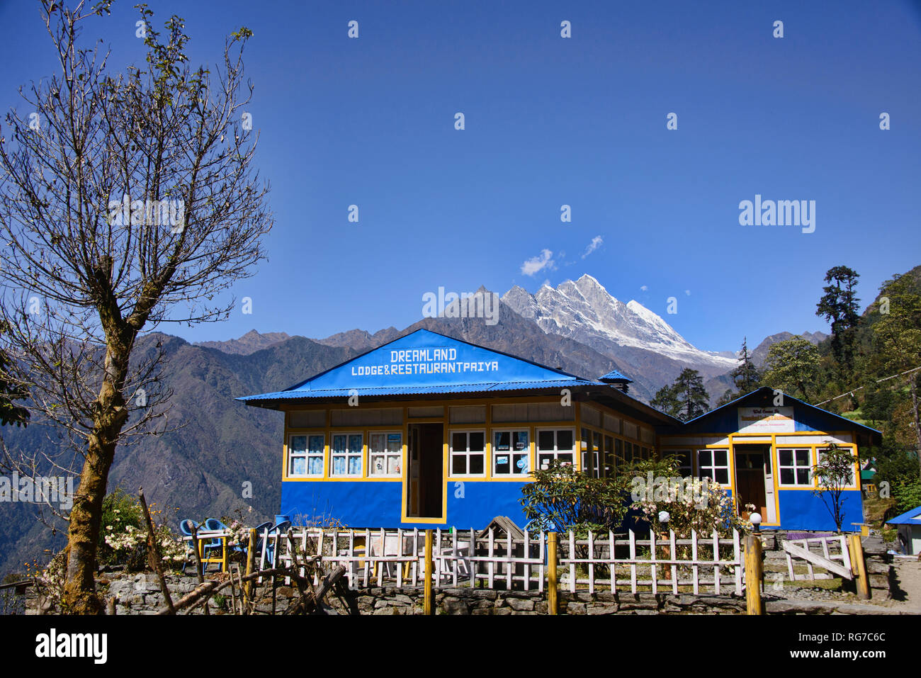 Paysage le long de la Camp de base de l'Everest, Khumbu, Népal Banque D'Images Paysage le long de la Camp de base de l'Everest, Khumbu, Népal Banque D'Images