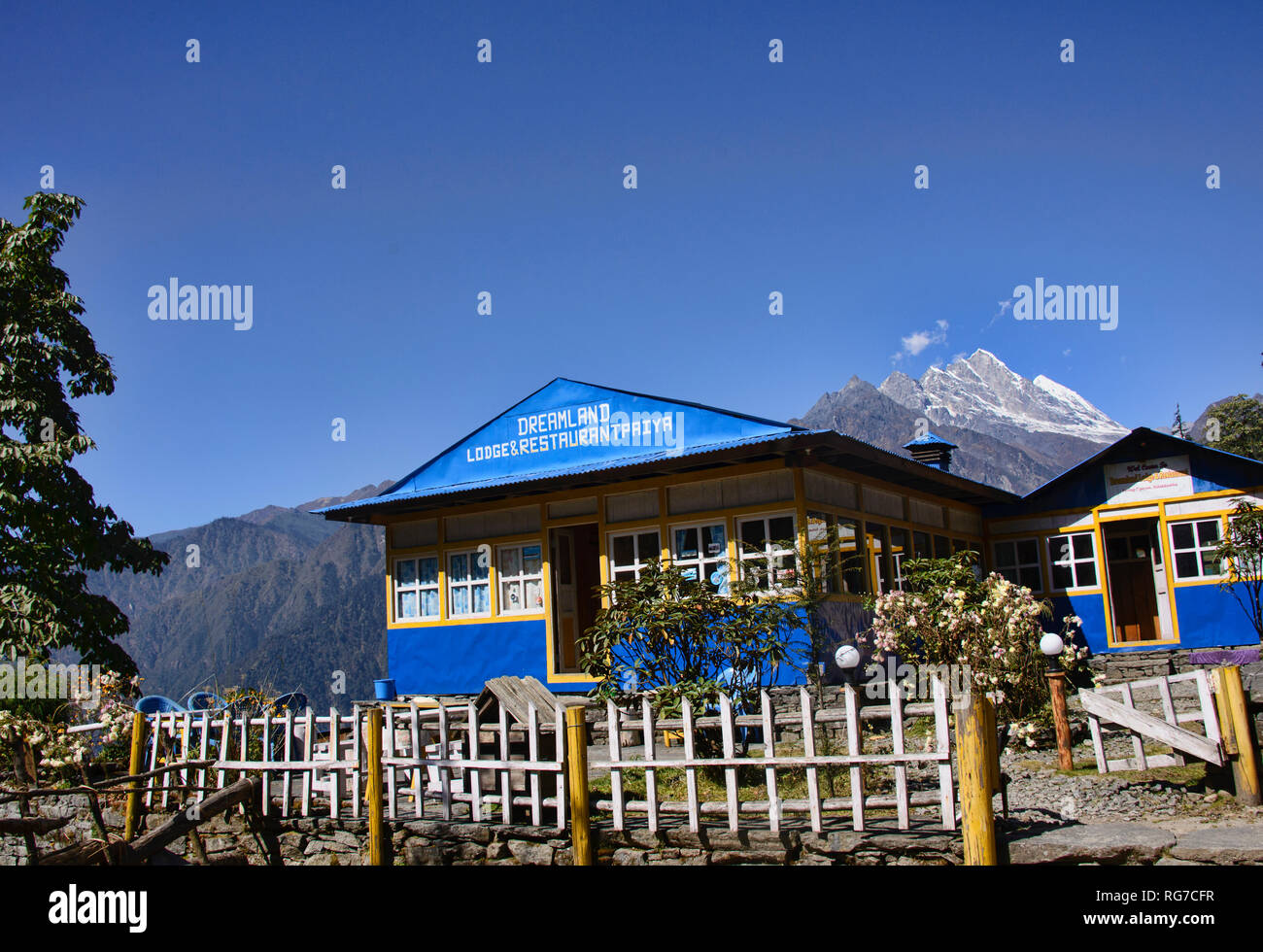 Paysage le long de la Camp de base de l'Everest, Khumbu, Népal Banque D'Images