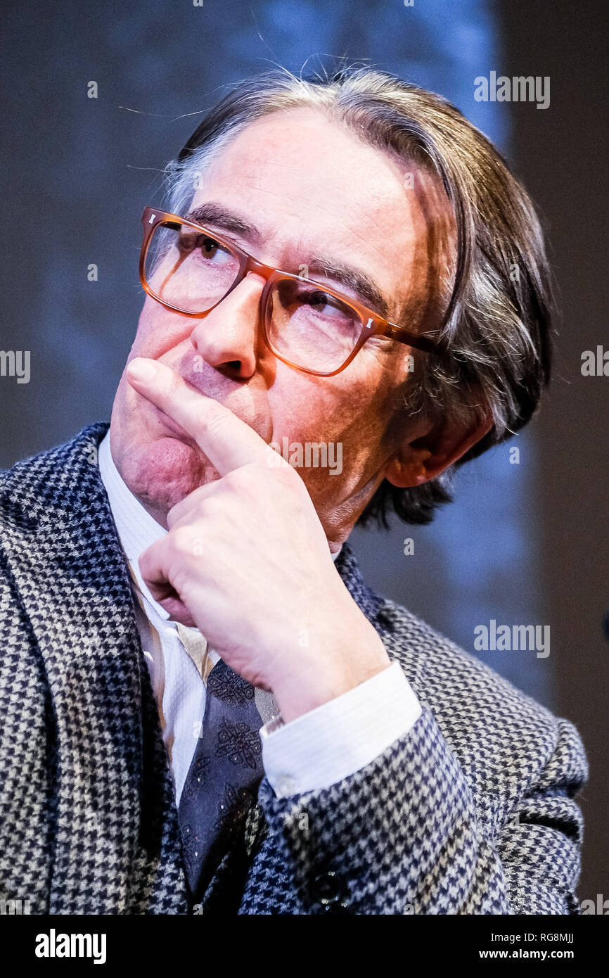 Londres, Royaume-Uni. 28 janvier, 2019. Steve Coogan sur scène à Mark Kermode Live en 3D le lundi 28 janvier 2019 à BFI Southbank, Londres. Steve a rejoint Mark pour discuter de son film Stan et Ollie. Photo par : Julie Edwards/Alamy Live News Banque D'Images