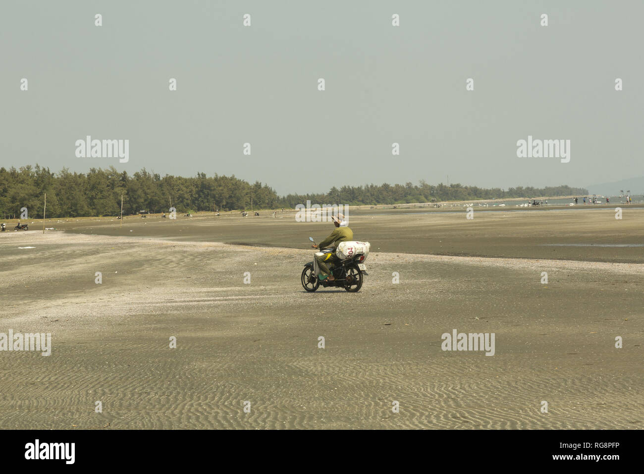 Can Gio province. Vietnam, Janvier 28th, 2019 Mer sable illégales creuseurs. Credit : Jasmin Krpan/Alamy Live News Banque D'Images