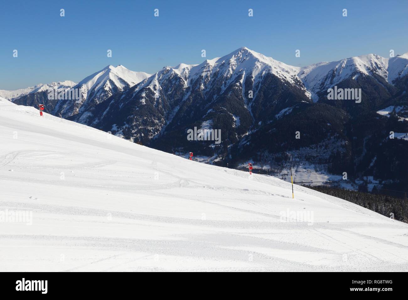 Ski en Autriche. Bad Gastein ski resort. Haut Tauern (Hohe Tauern) montagne dans les Alpes. Banque D'Images