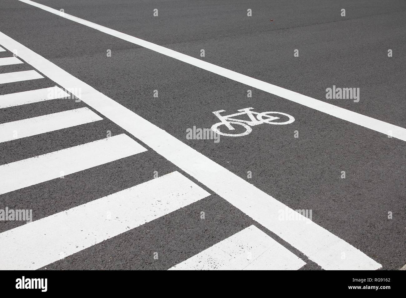 Chemin de randonnée à vélo dans la ville de Nagoya, au Japon. Bike Lane. Banque D'Images