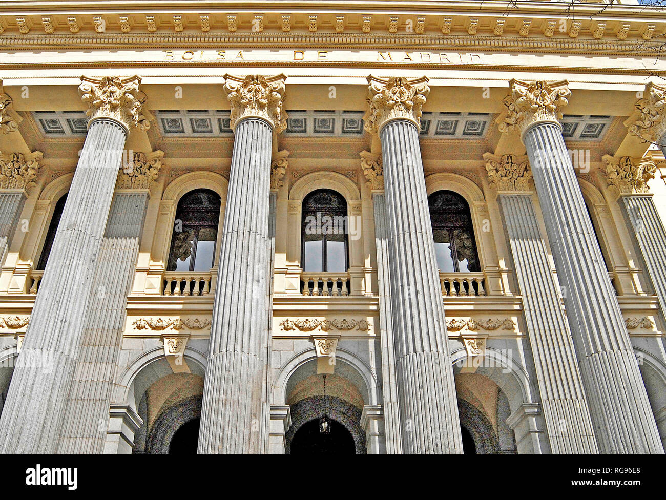 Stock Exchange, la Plaza de la Lealtad, Madrid, Espagne Banque D'Images