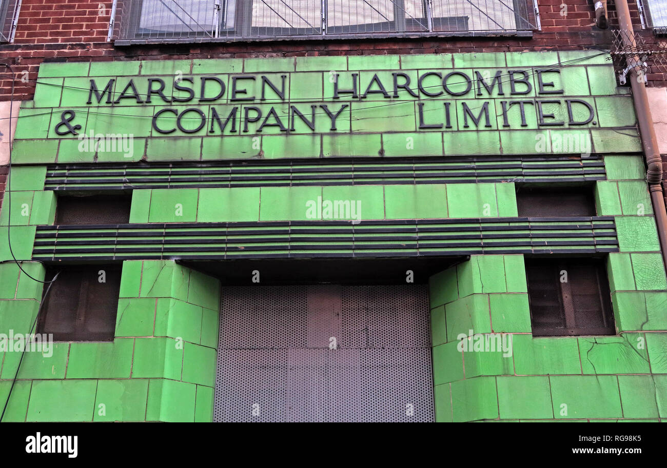Marsden Harcombe Company Limited, Marshall Street, Manchester, centre-ville, au nord ouest de l'Angleterre, Royaume-Uni, M4 5FU Banque D'Images