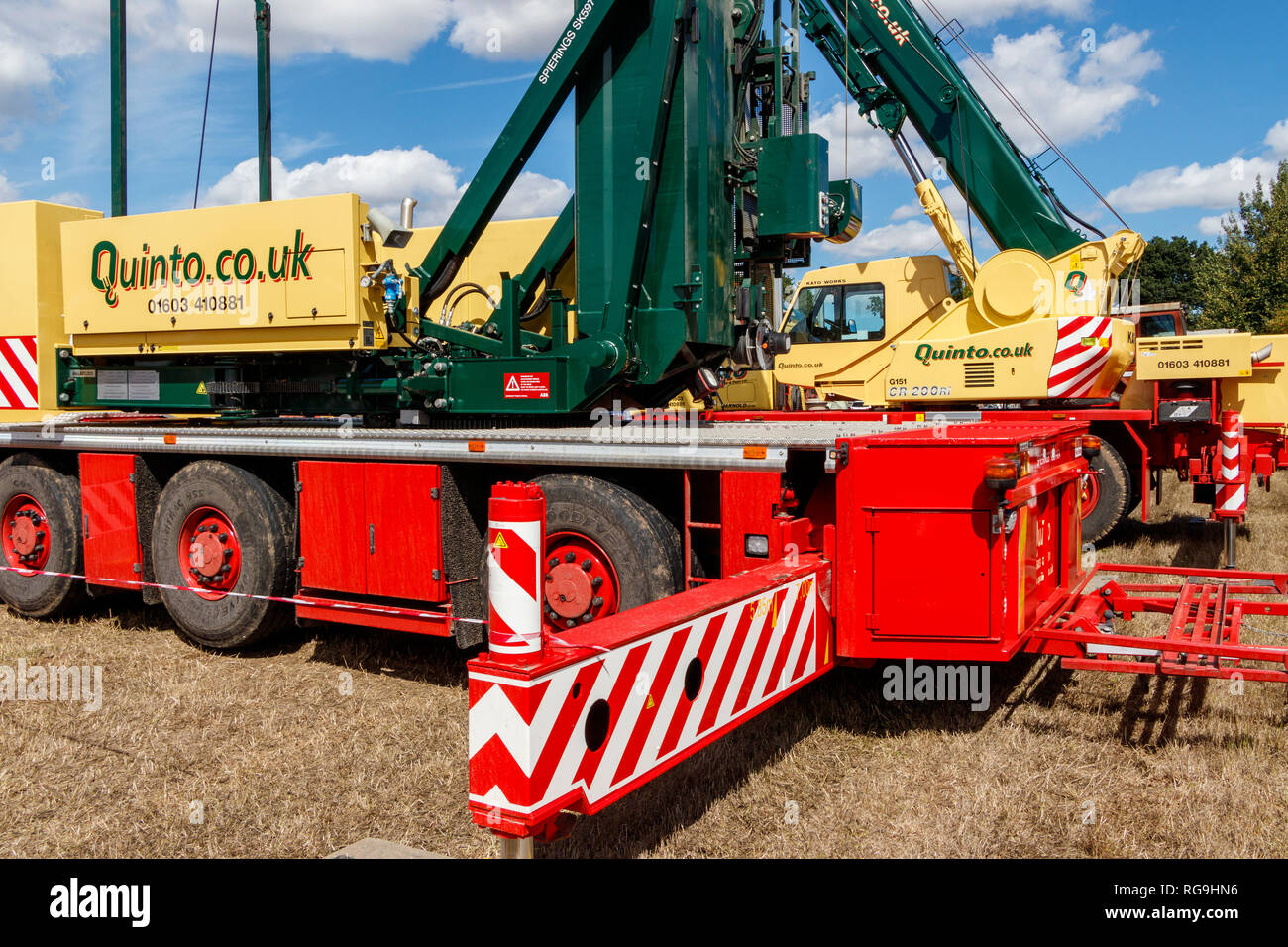 Quinto Kato grue sur l'affichage à partir de 2018 le Club Manche Show de l'été, Norfolk, Royaume-Uni. Banque D'Images