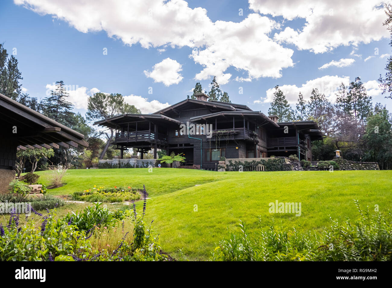 15 mars 2018 Pasadena / CA / USA - Vue extérieure de Gamble House, comté de Los Angeles Banque D'Images