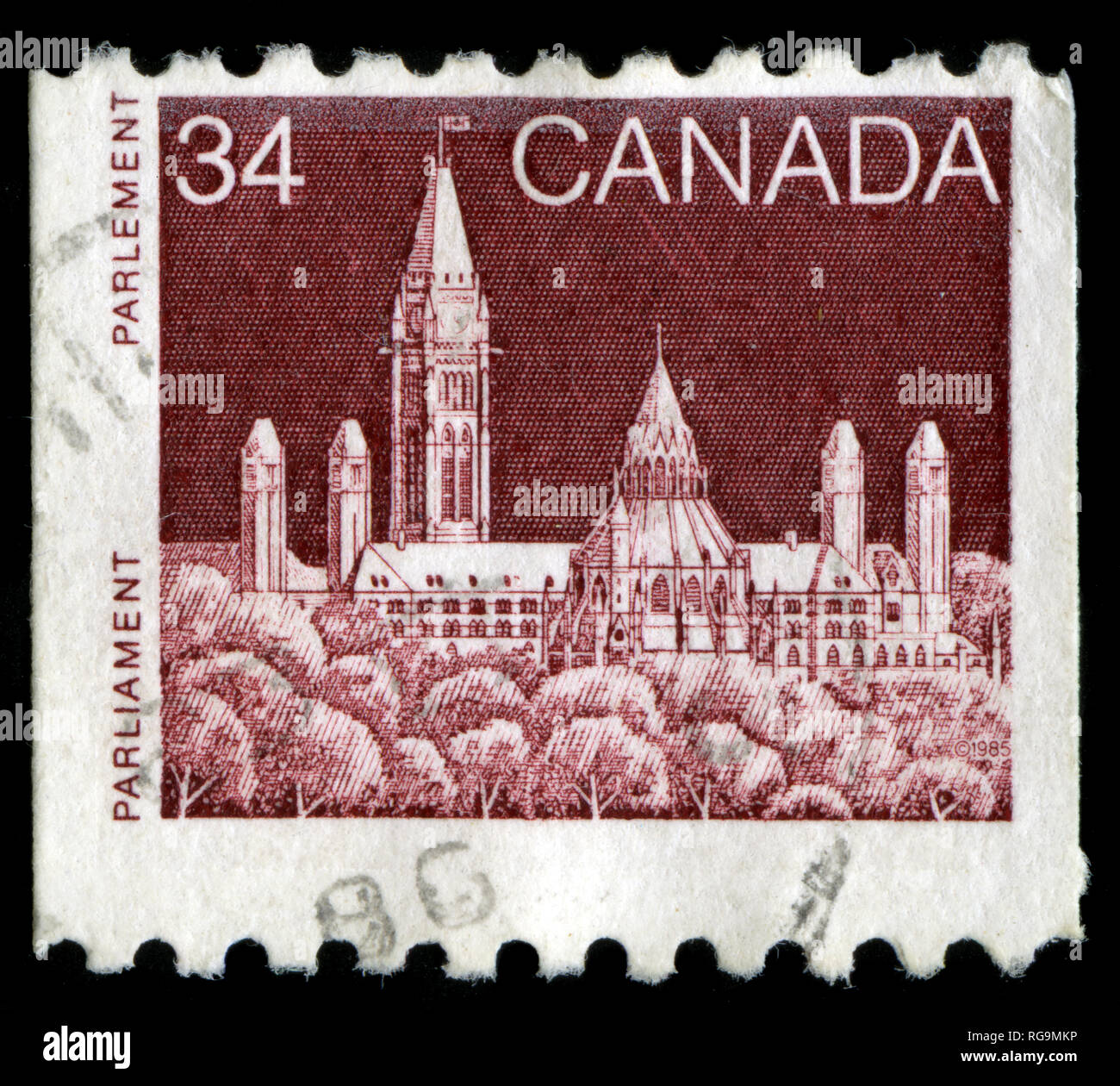 Timbre du Canada Vous y trouverez dans la série 1985-2000 publié en 1985 Banque D'Images