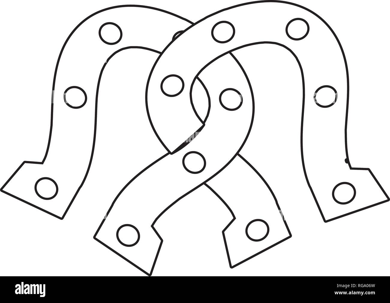 Caricature horsehoes fer Illustration de Vecteur