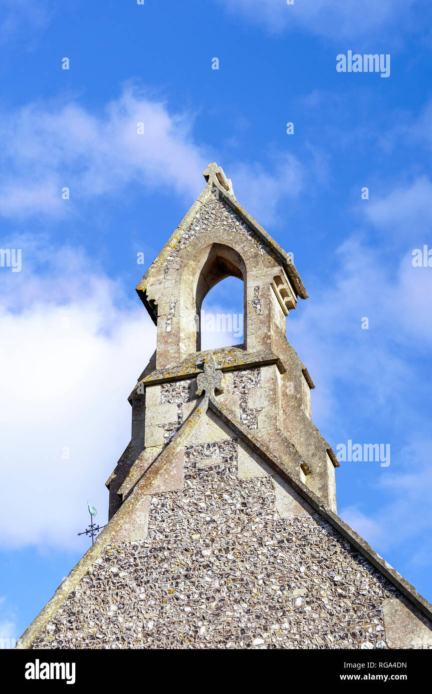 Vieux clocher de l'église désaffectée Banque D'Images