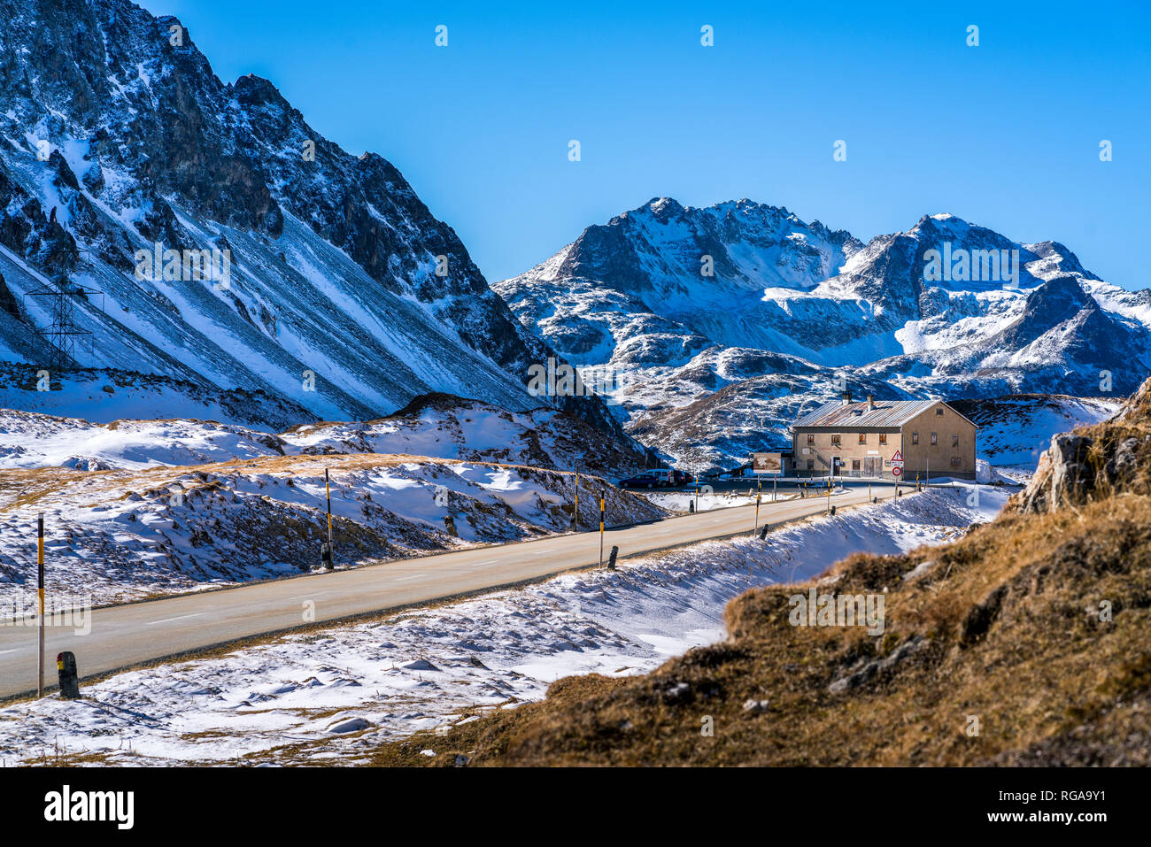 Suisse, Valais, vallée de l'Albula, route du col de l'Albula, à l'hospice Banque D'Images