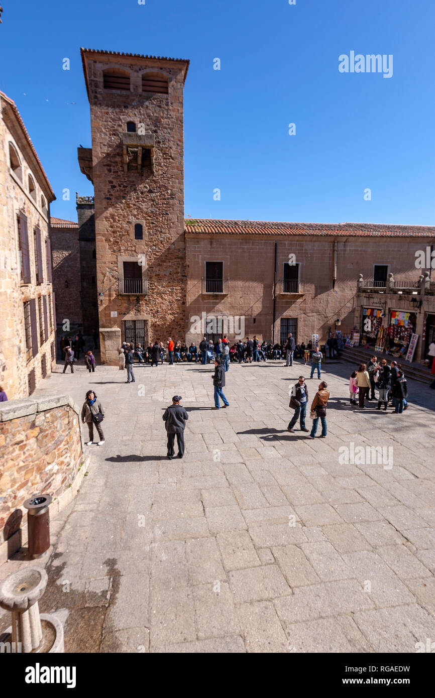 Plaza de San Jorge, Cáceres, Extremadura, Espagne Banque D'Images