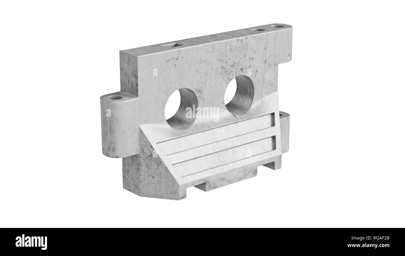 Grey Street route frontière barrière signes portable. Le rendu 3D Banque D'Images