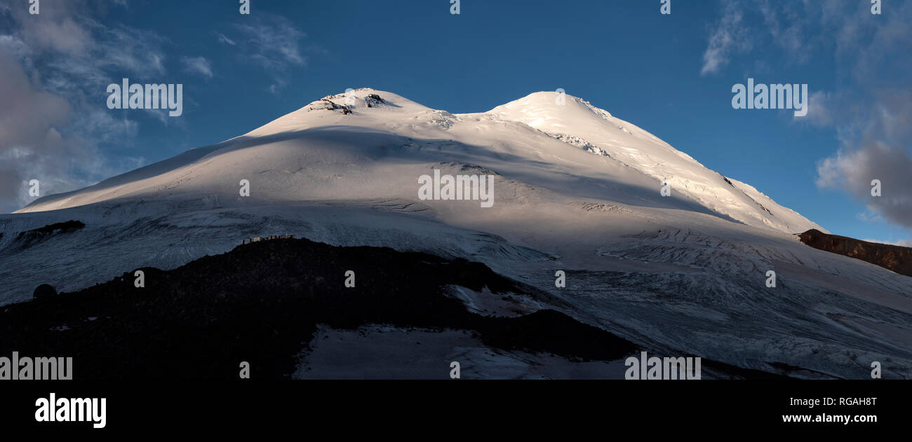 La Russie, la vallée de Baksan, Caucase, mont Elbrouz Banque D'Images