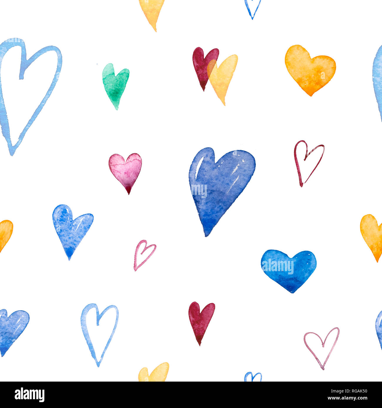 Doodle dessiné à la main avec motif transparent coeurs. Peut être utilisé pour la carte d'invitation de mariage, pour la Saint Valentin ou une carte de l'amour. Banque D'Images