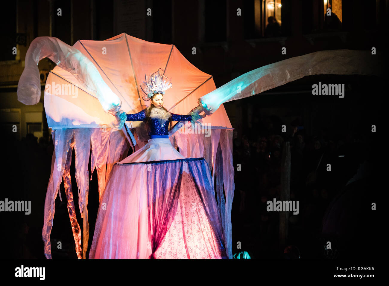 Venise, Italie - 11.02.2017 régate Festival et de l'eau partie dans Carnaval de Venise Banque D'Images