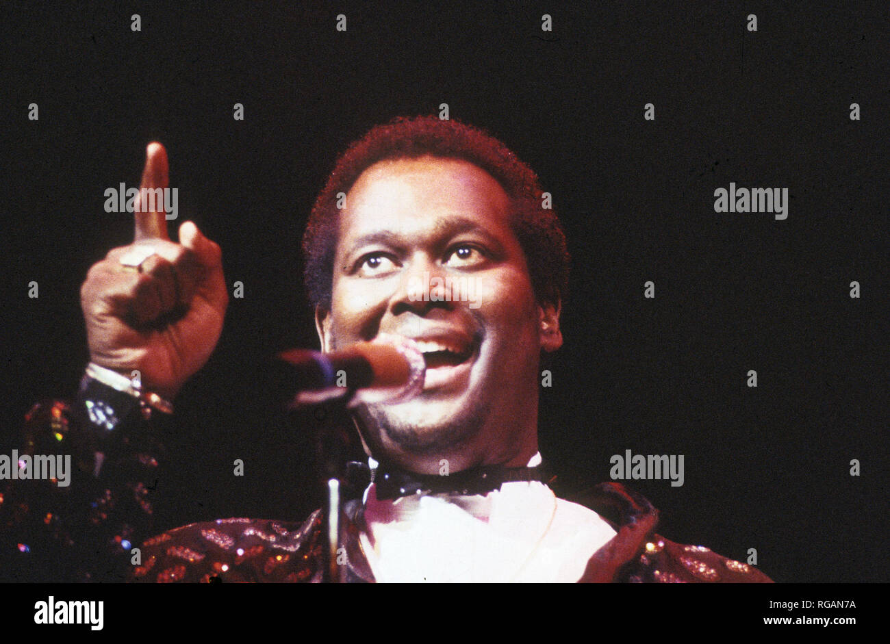 LUTHER VANDROSS American singer à propos de 1982 Banque D'Images