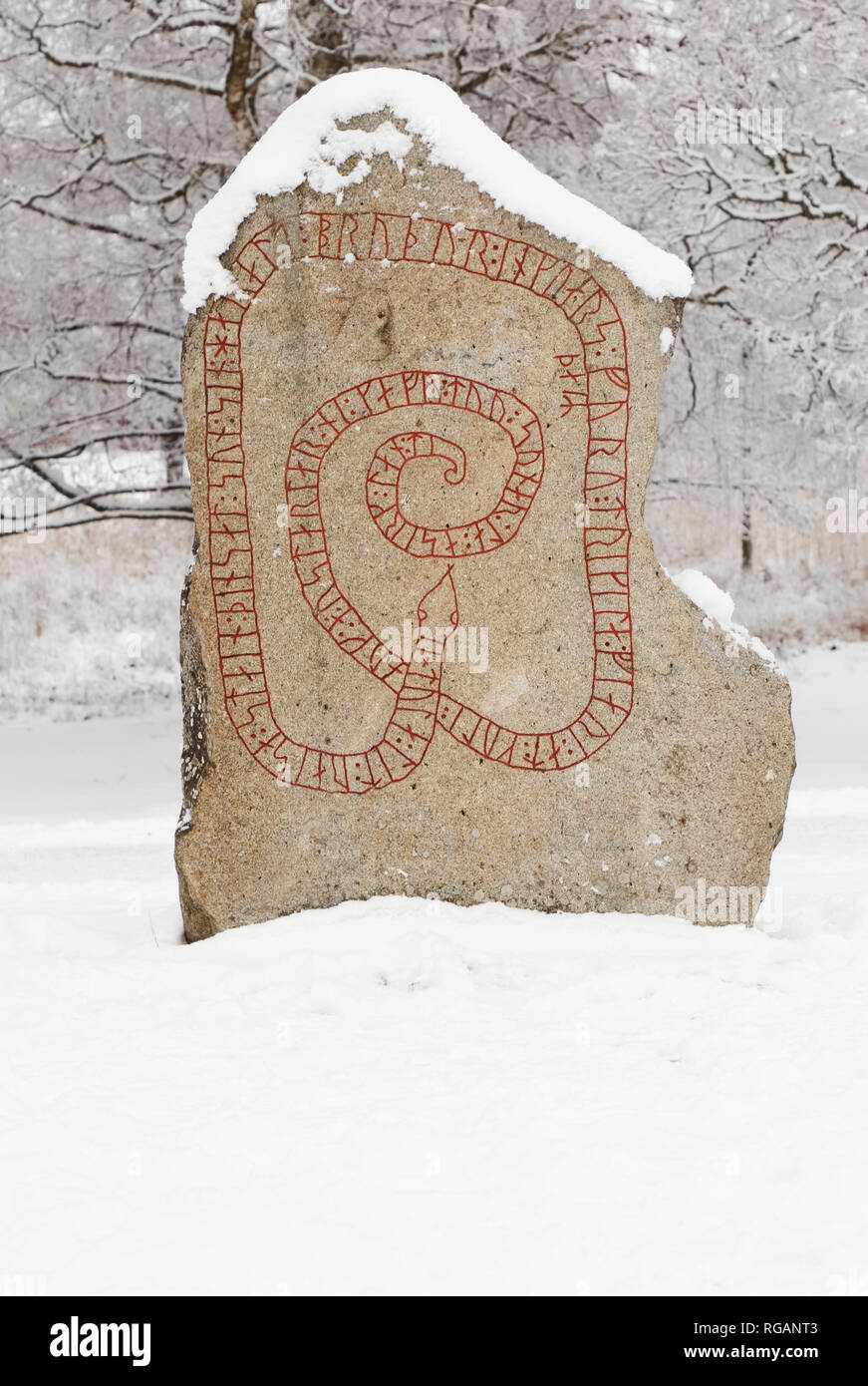 La rune Gripsholm est une pierre runique avec des inscriptions runiques du 11 ème siècle et il est situé dans la région de Mariefred près du château Gripsholm dans l Banque D'Images