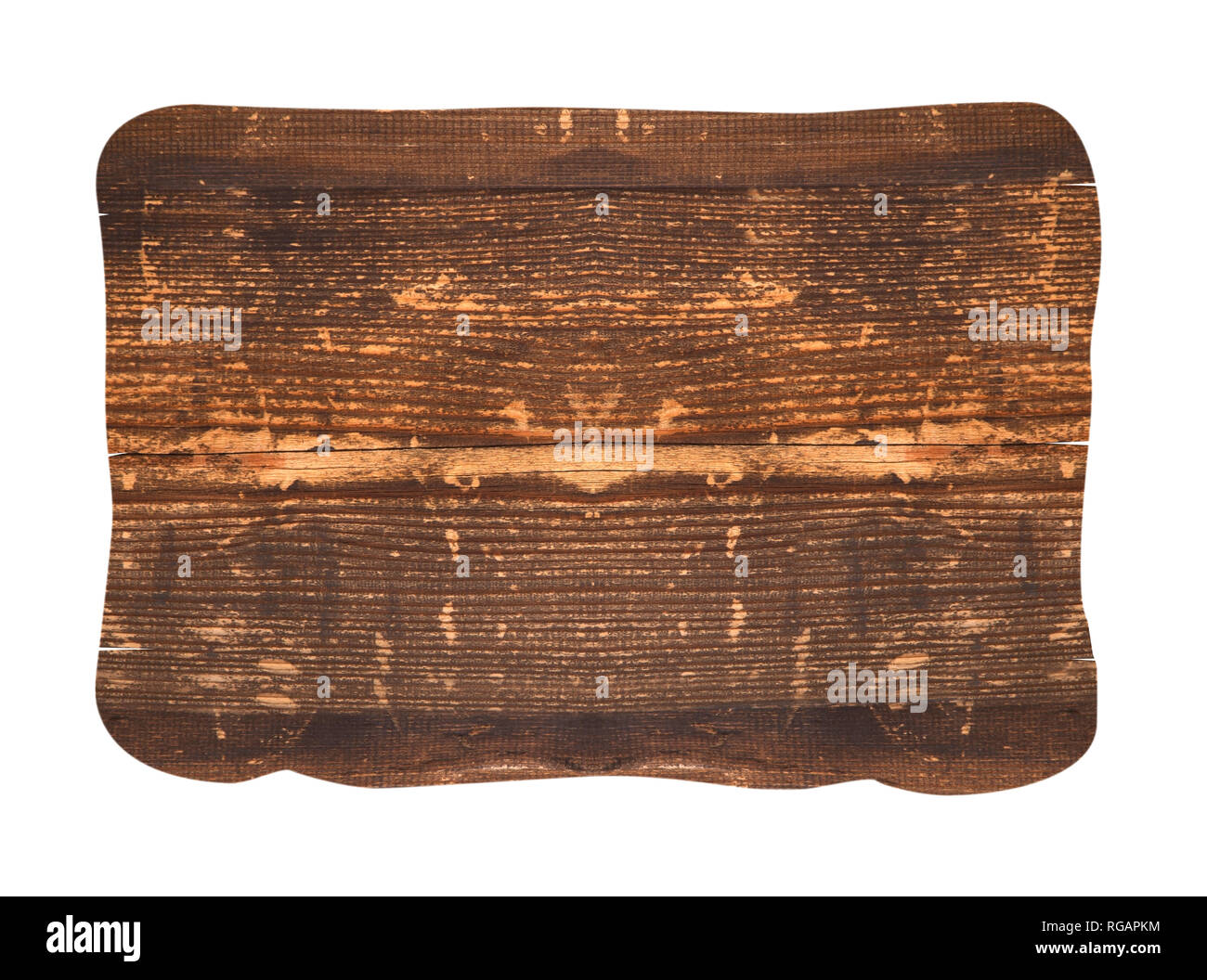 Blank woden sign on white background Banque D'Images