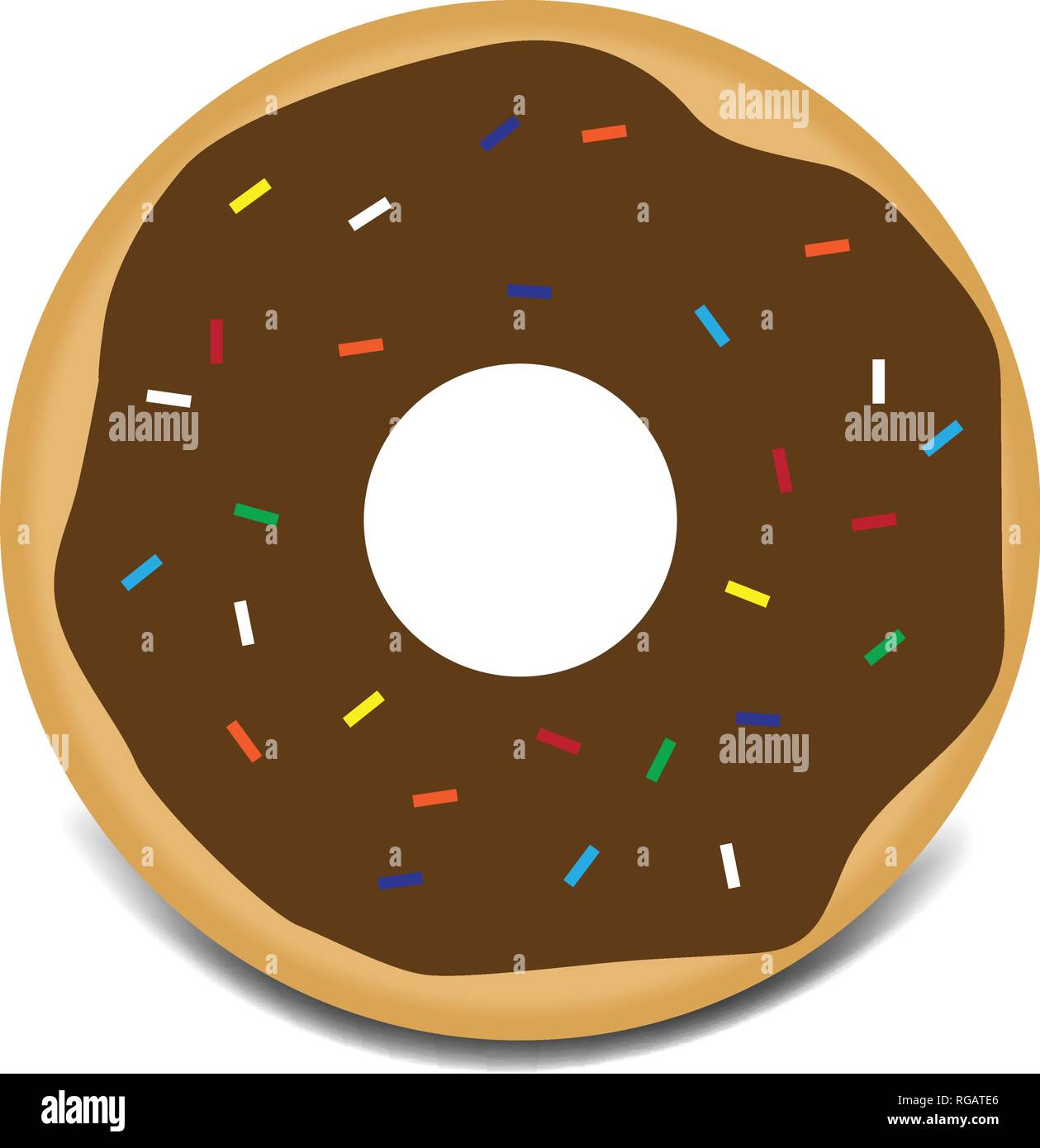 Moelleux au chocolat, beignet glacé avec topping icône vecteur Illustration de Vecteur
