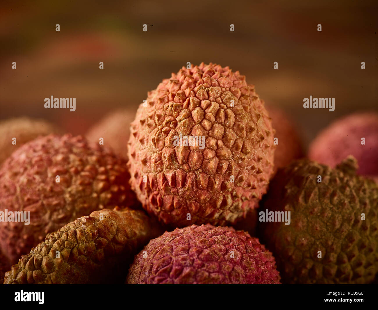 Litchis, fruits aliments encore-vie photographie Banque D'Images