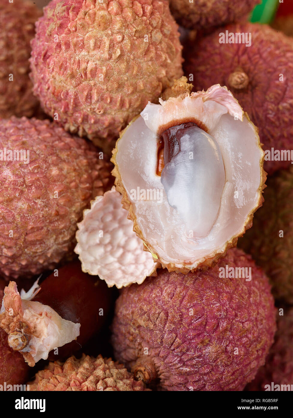 Groupe de litchi, fruit de la vie toujours des aliments Banque D'Images
