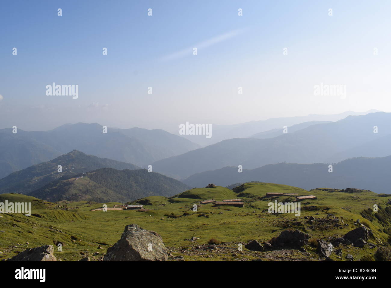 De beaux paysages de montagnes de Pir Panjaal, au Cachemire Banque D'Images