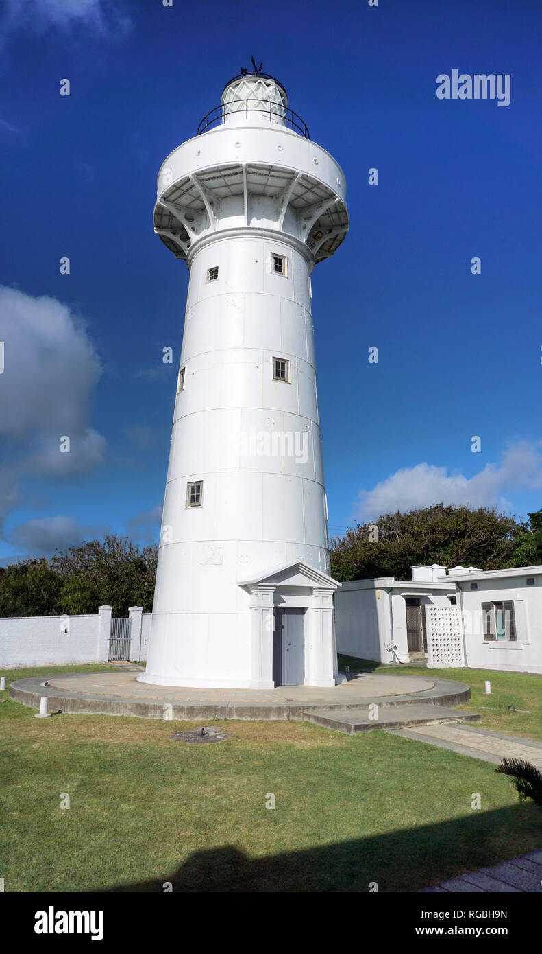Eluan Pi phare construit en 1883 sur la pointe sud de Taïwan. Banque D'Images