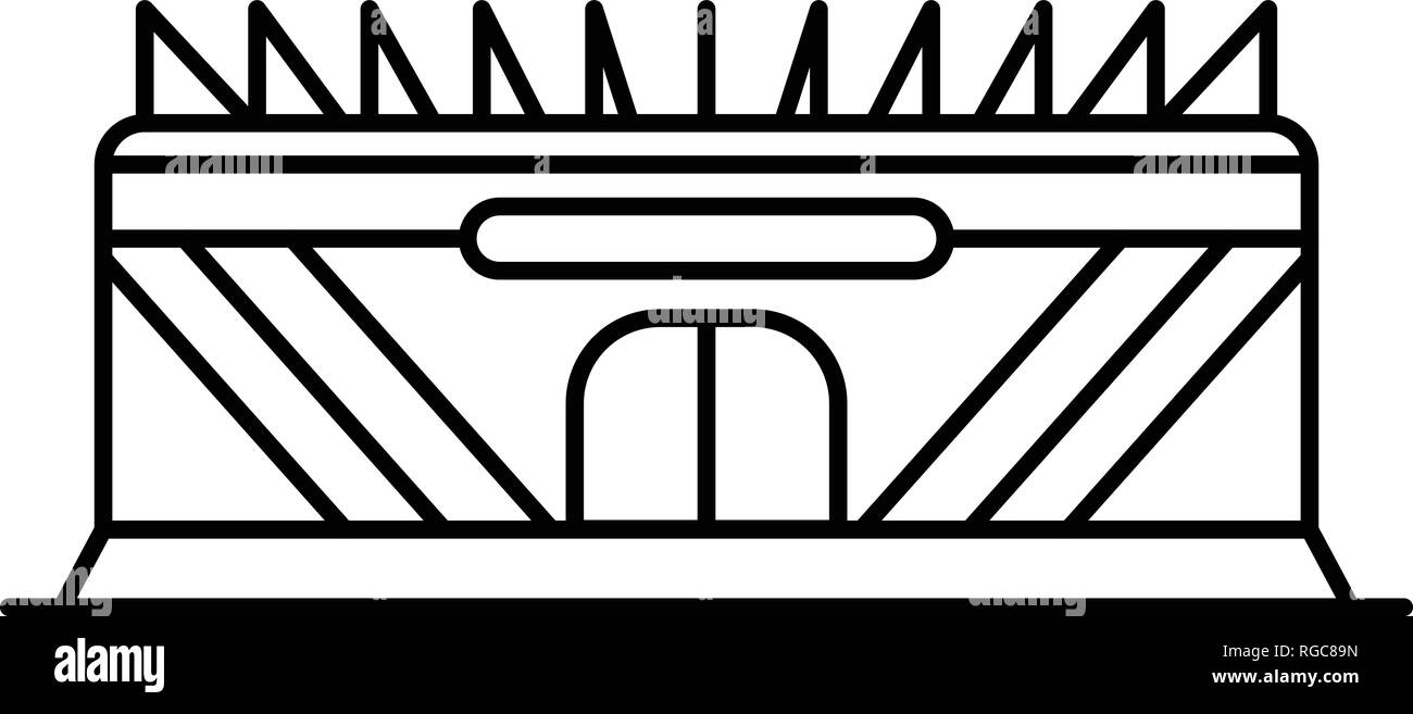 Style du contour, l'icône du stade Illustration de Vecteur