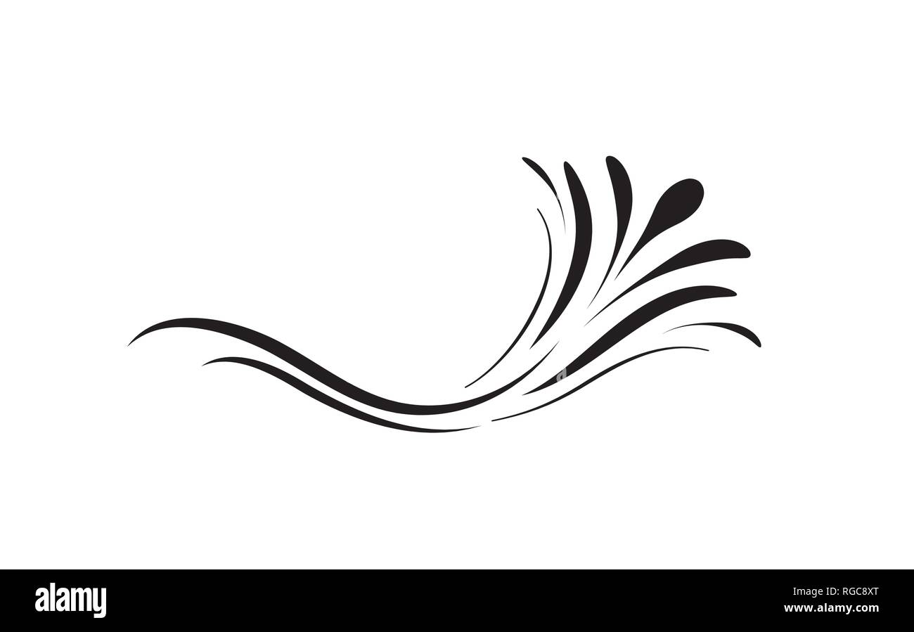 Décor floral abstrait. Logo s'épanouir. Élément de design décoratif fleurs. Ornement Floral Illustration de Vecteur