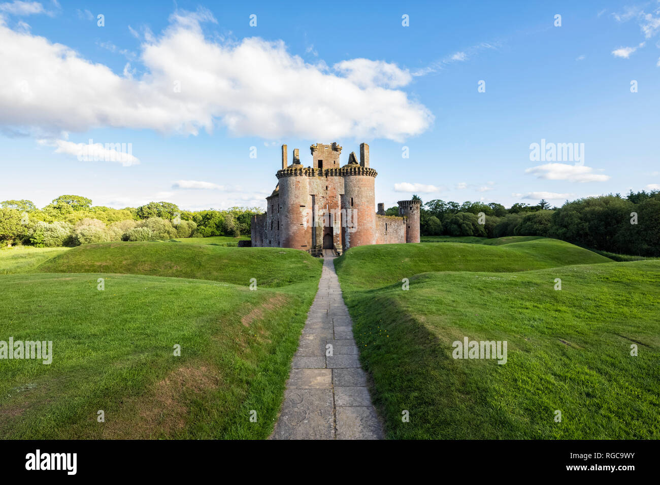 Grande Bretagne, Ecosse, Dumfries et Galloway, Château de Caerlaverock Banque D'Images
