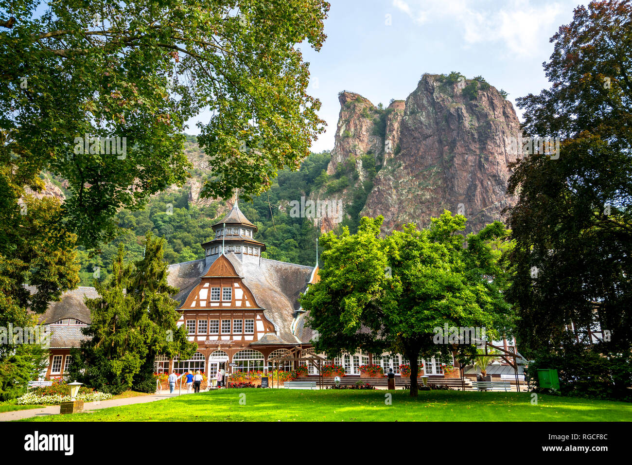 Allemagne, Rhénanie-Palatinat, Bad Kreuznach, Bad Münster am Stein-Ebernburg Banque D'Images