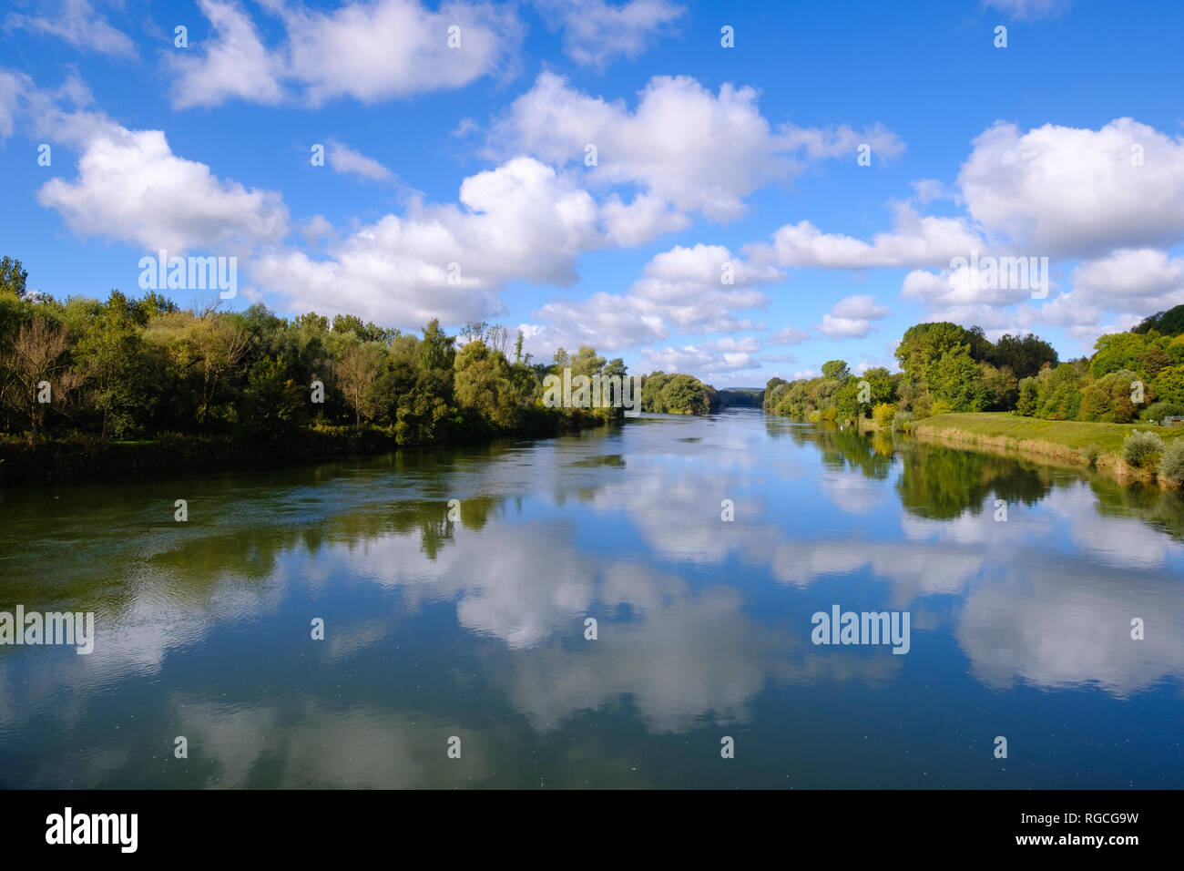 Allemagne, Bavière, souabe, Donau-Ries, riviere de Lech dans Danube Banque D'Images