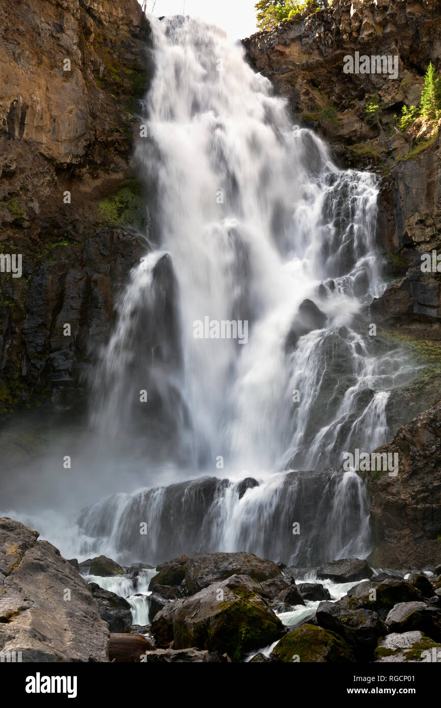 WY03709-00...WYOMING - Osprey Falls sur la rivière Gardner dans le Parc National de Yellowstone. Banque D'Images