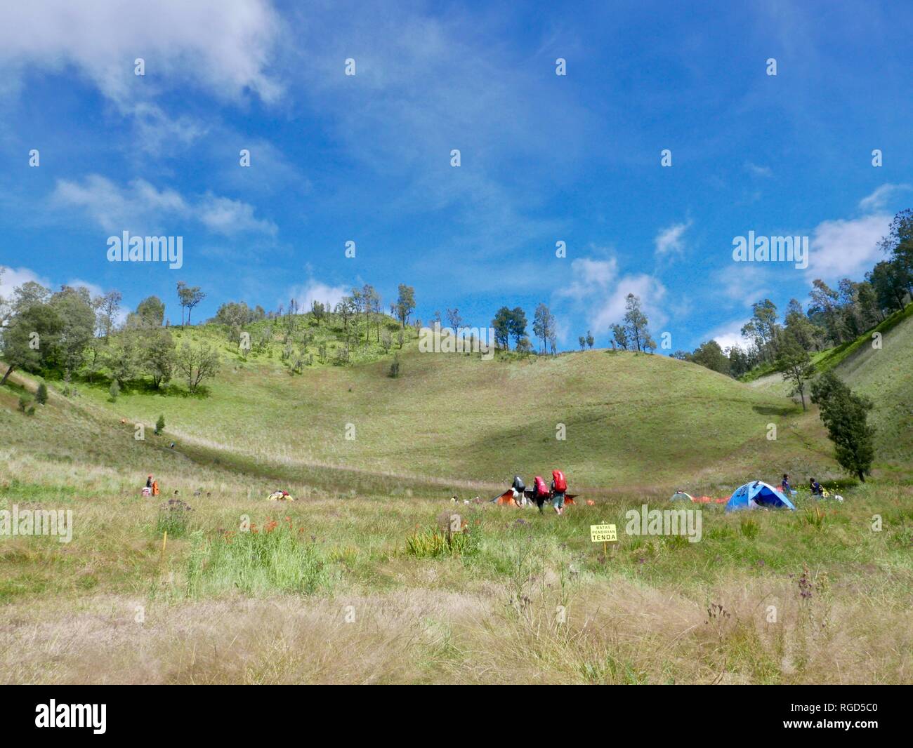Le mont Semeru Randonnées Banque D'Images