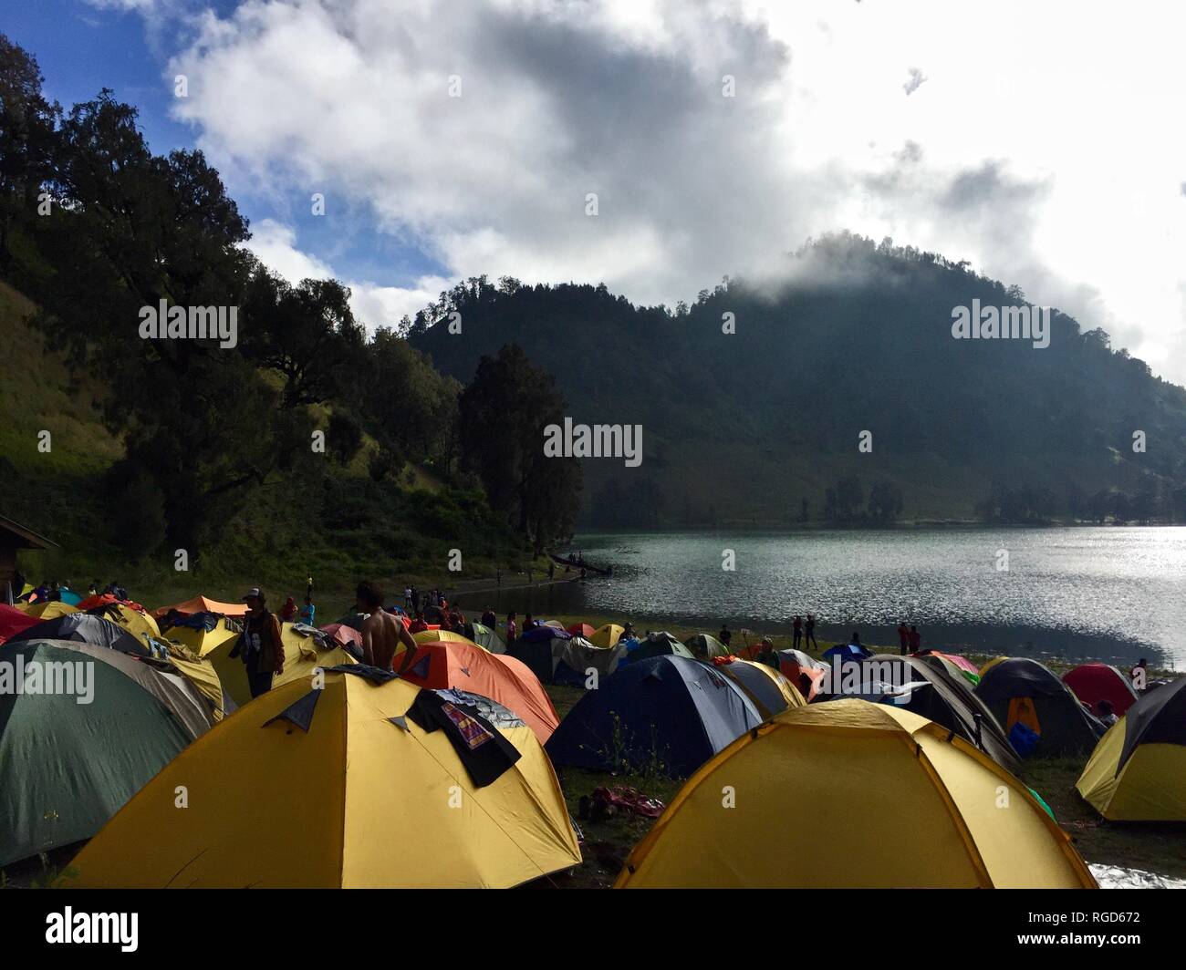 Le mont Semeru Randonnées Banque D'Images