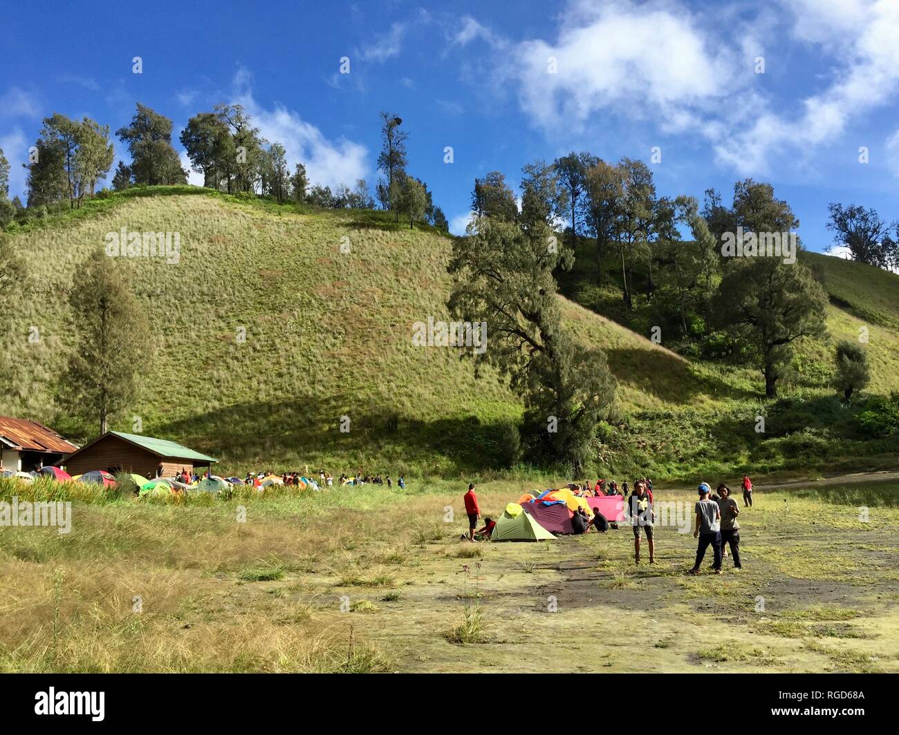 Le mont Semeru Randonnées Banque D'Images