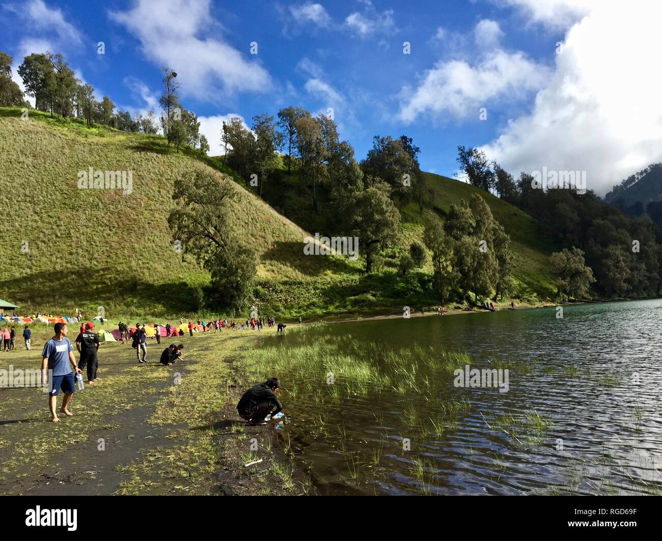Le mont Semeru Randonnées Banque D'Images