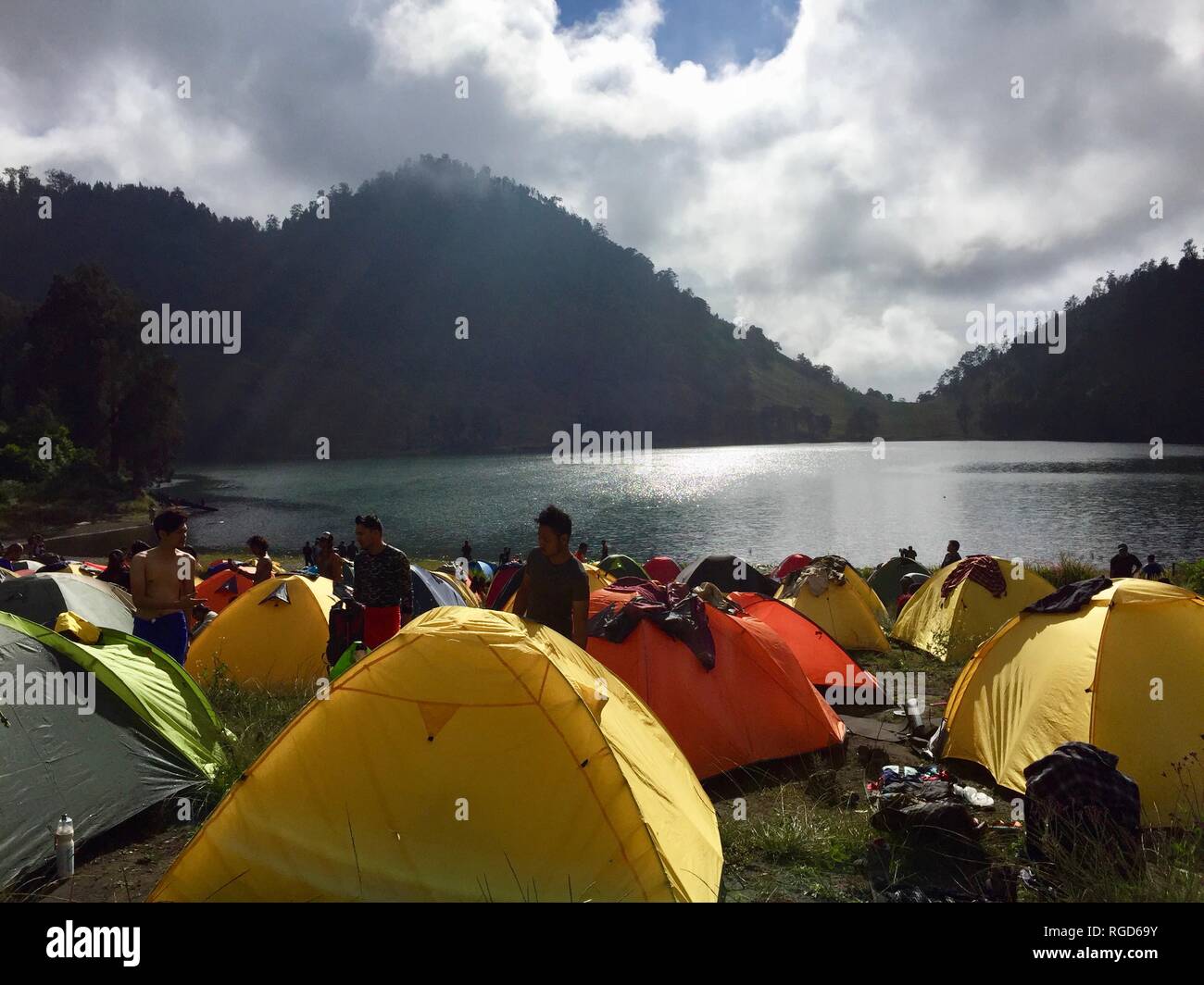Le mont Semeru Randonnées Banque D'Images
