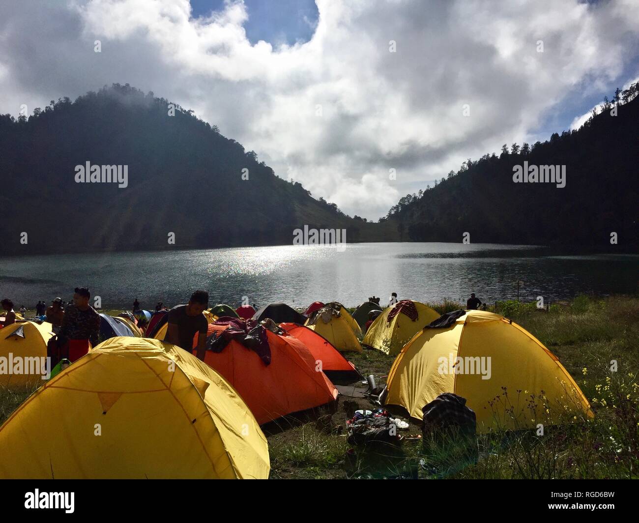 Le mont Semeru Randonnées Banque D'Images
