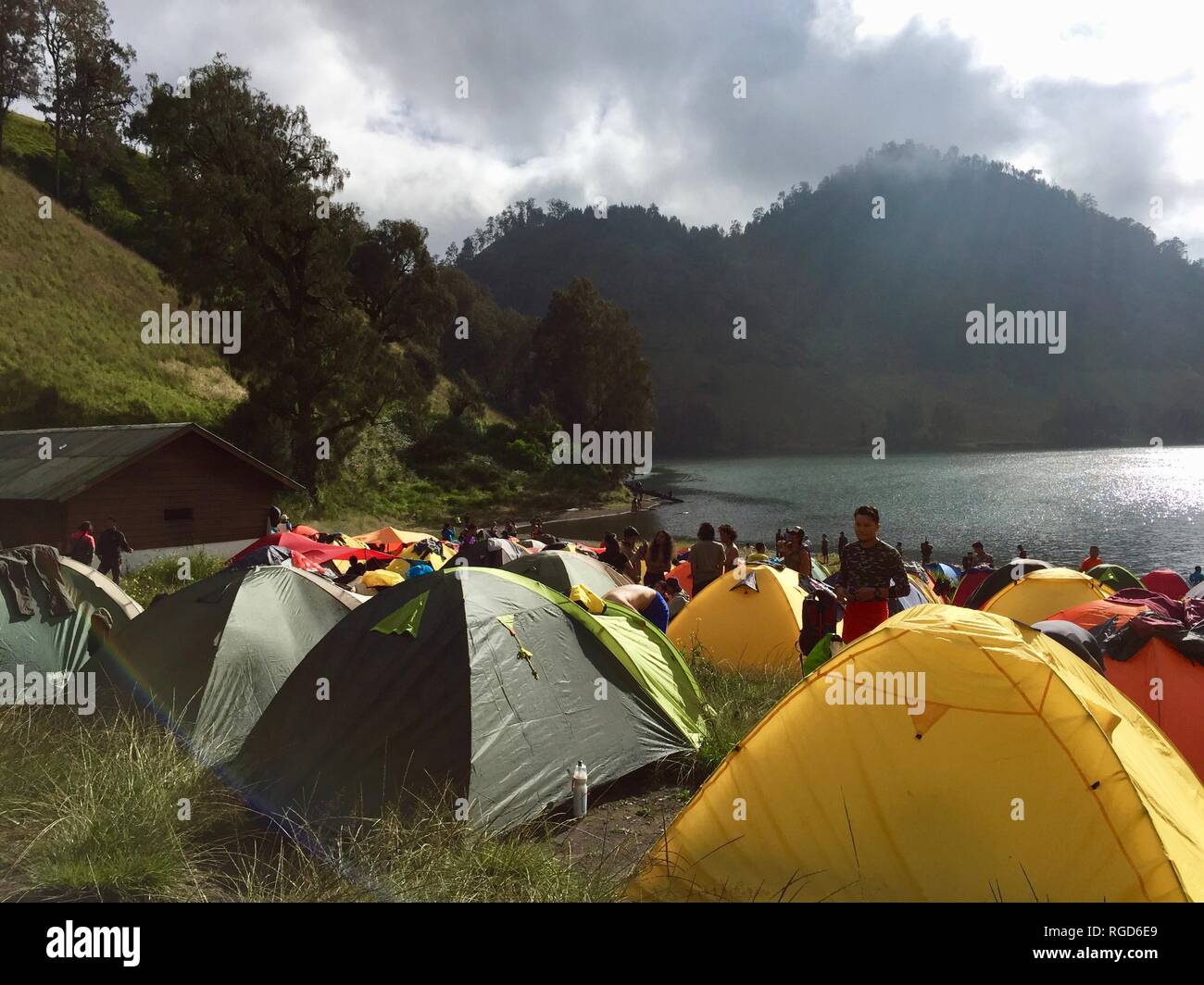 Le mont Semeru Randonnées Banque D'Images