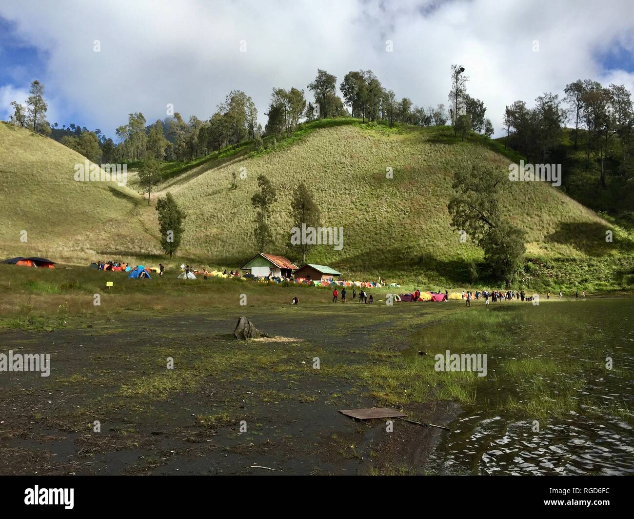 Le mont Semeru Randonnées Banque D'Images