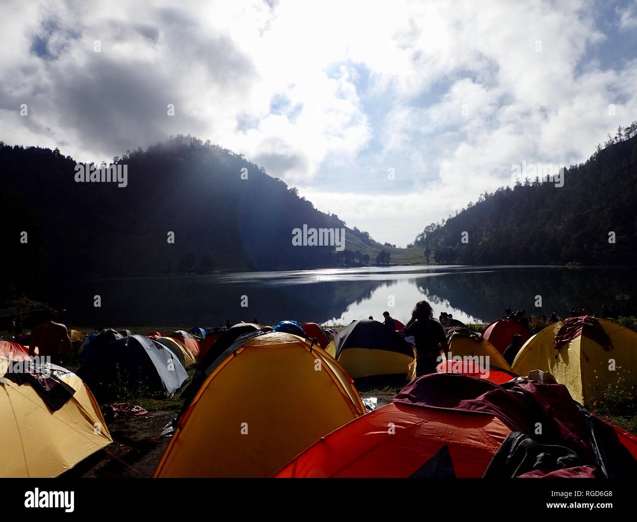 Le mont Semeru Randonnées Banque D'Images